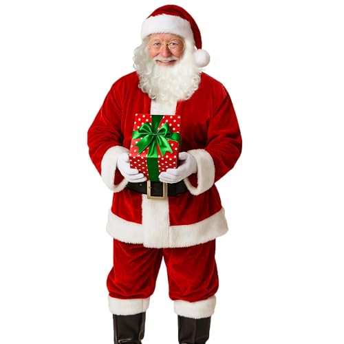 11 Pc Santa Claus Costume Suit F295531
