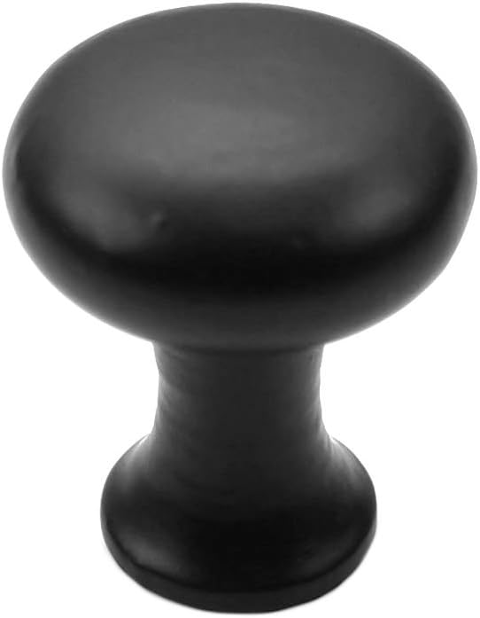 1-1/8 Tall Round Cabinet Knob, Pack of 10 Solid Cast Iron N520
